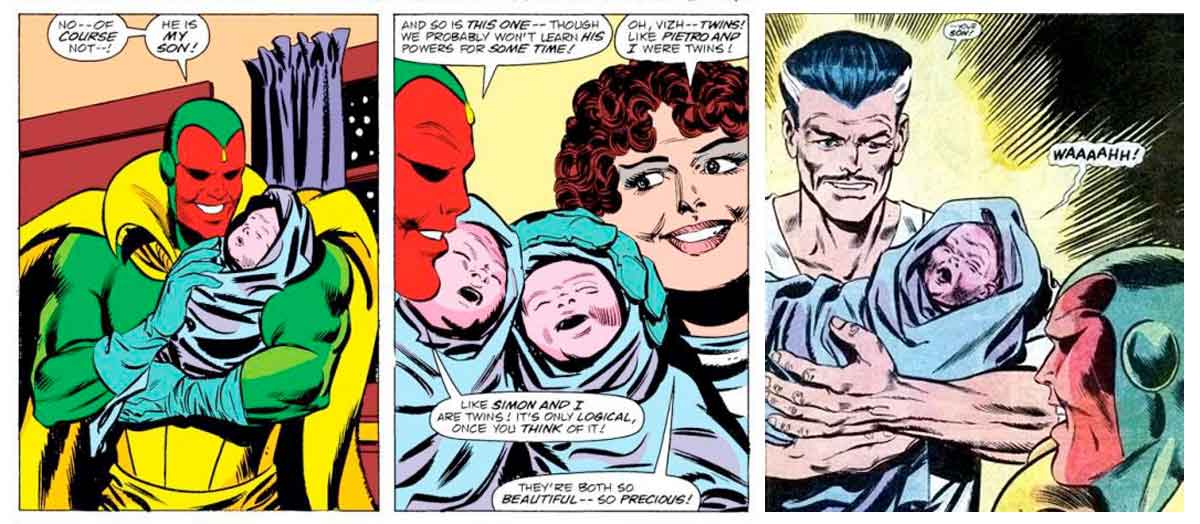 bruja escarlata y vision tendrán gemelos, con la ayuda del doctor strange