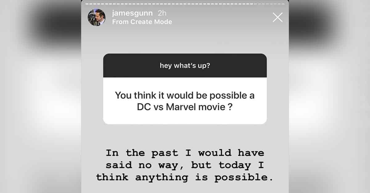 james gunn cree que una película marvel vs dc es muy posible