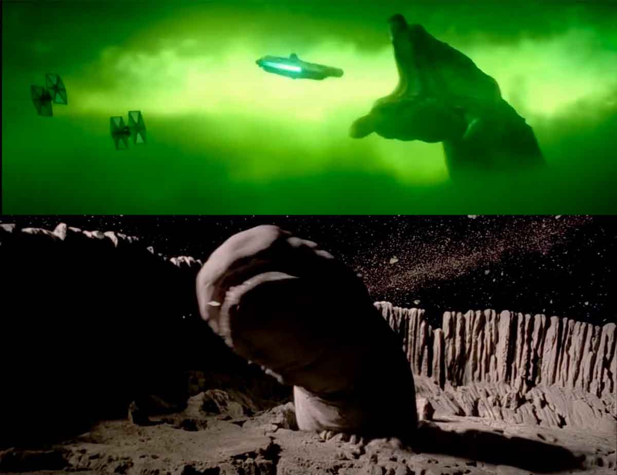 un gusano espacial en el nuevo tráiler de star wars 9