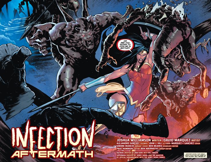 Batman y Superman descubren uno de los secretos más oscuros de Jim Gordon wonder woman infection aftermath