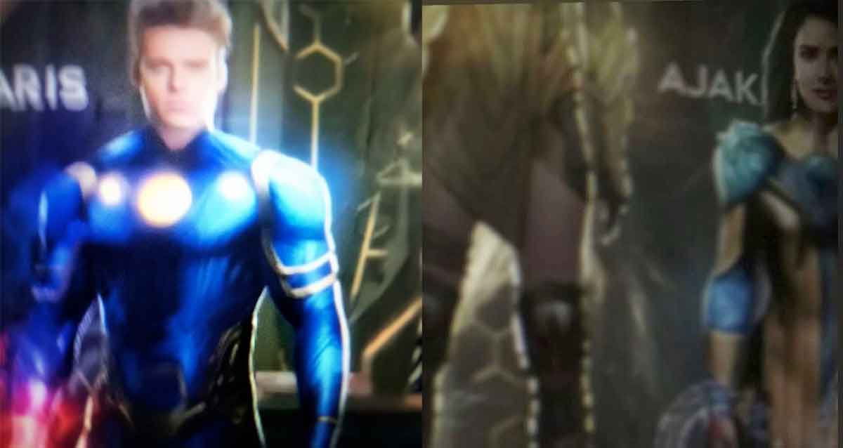 filtran el aspecto de dos superhéroes de los eternos de marvel