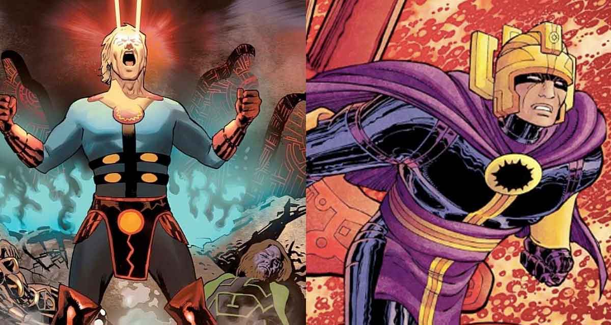 filtran el aspecto de dos superhéroes de los eternos de marvel