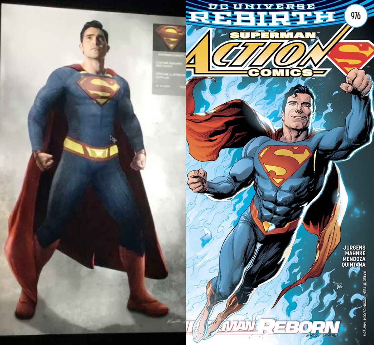 filtran el nuevo traje de superman de su serie de televisión