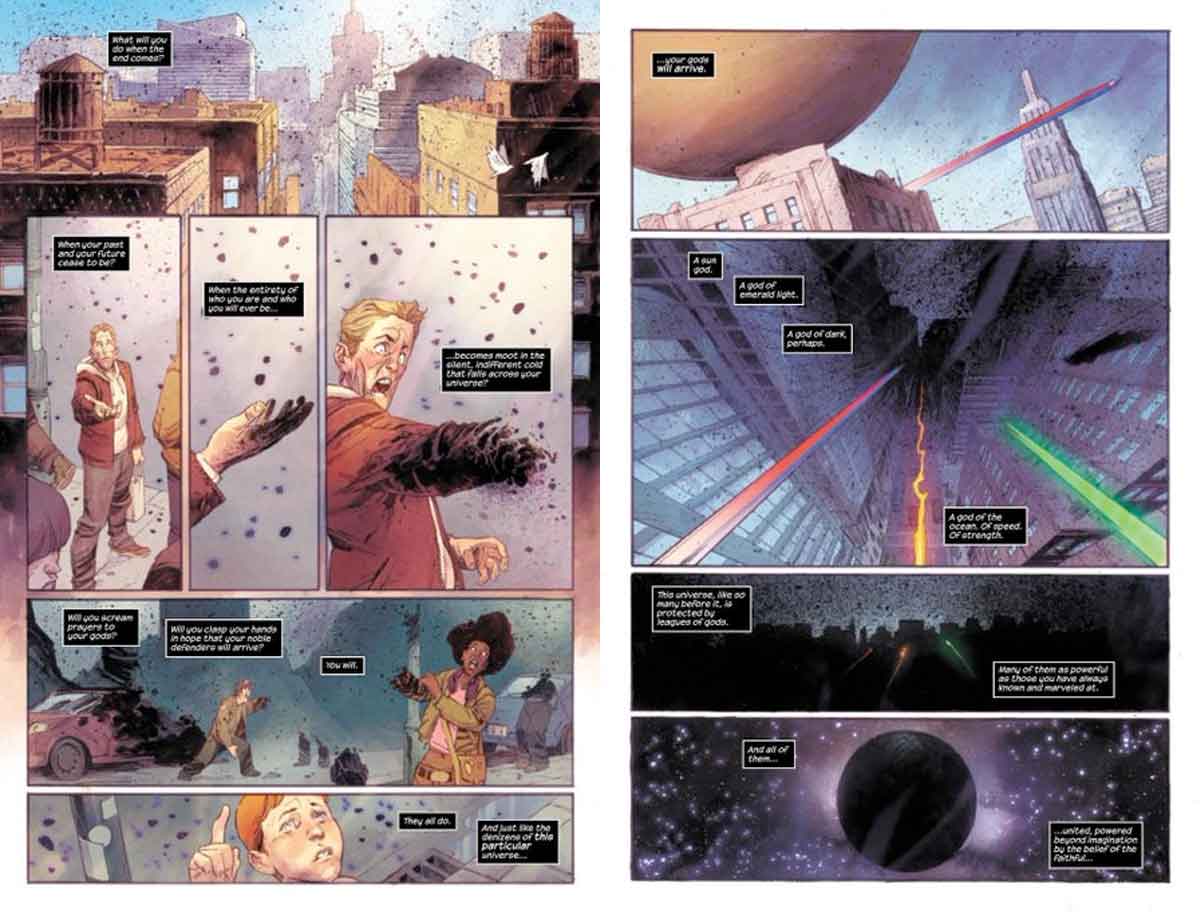 thor destruye a la liga de la justicia y el universo dc comics