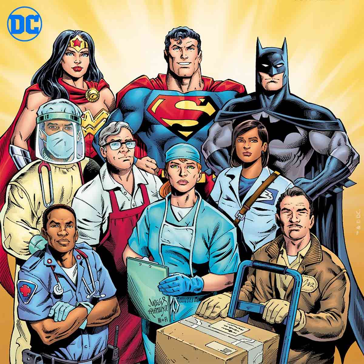 dc comics felicita a los verdaderos héroes de la pademia del coronavirus