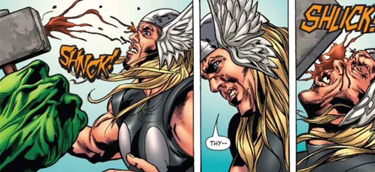 Thor sufrió la derrota más humillante a manos de Hulk thor sufrió la derrota más humillante a manos de hulk