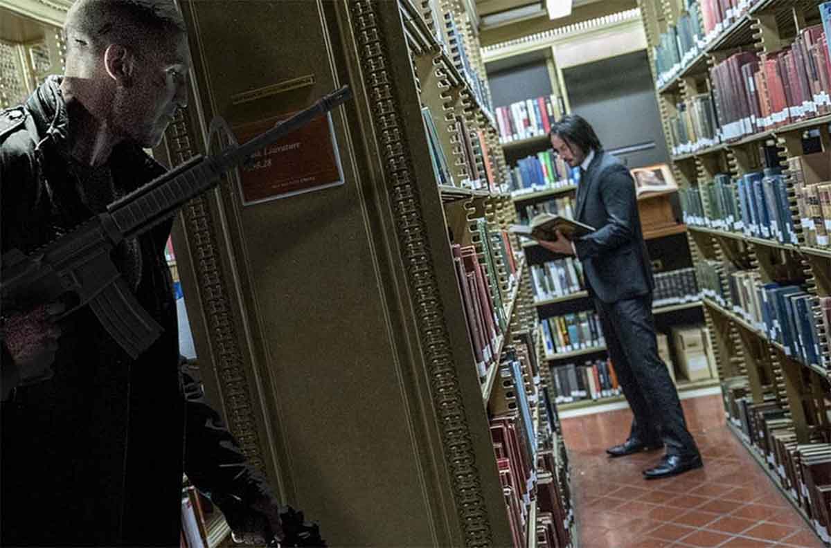 Espectacular Fan Art de Punisher cazando a John Wick espectacular fan art de punisher cazando a john wick