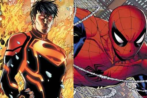 así es la lucha de spider-man contra superboy