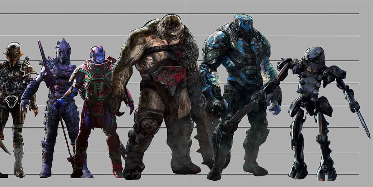 thor: ragnarok revela el aspecto de todos los gladiadores de la arena