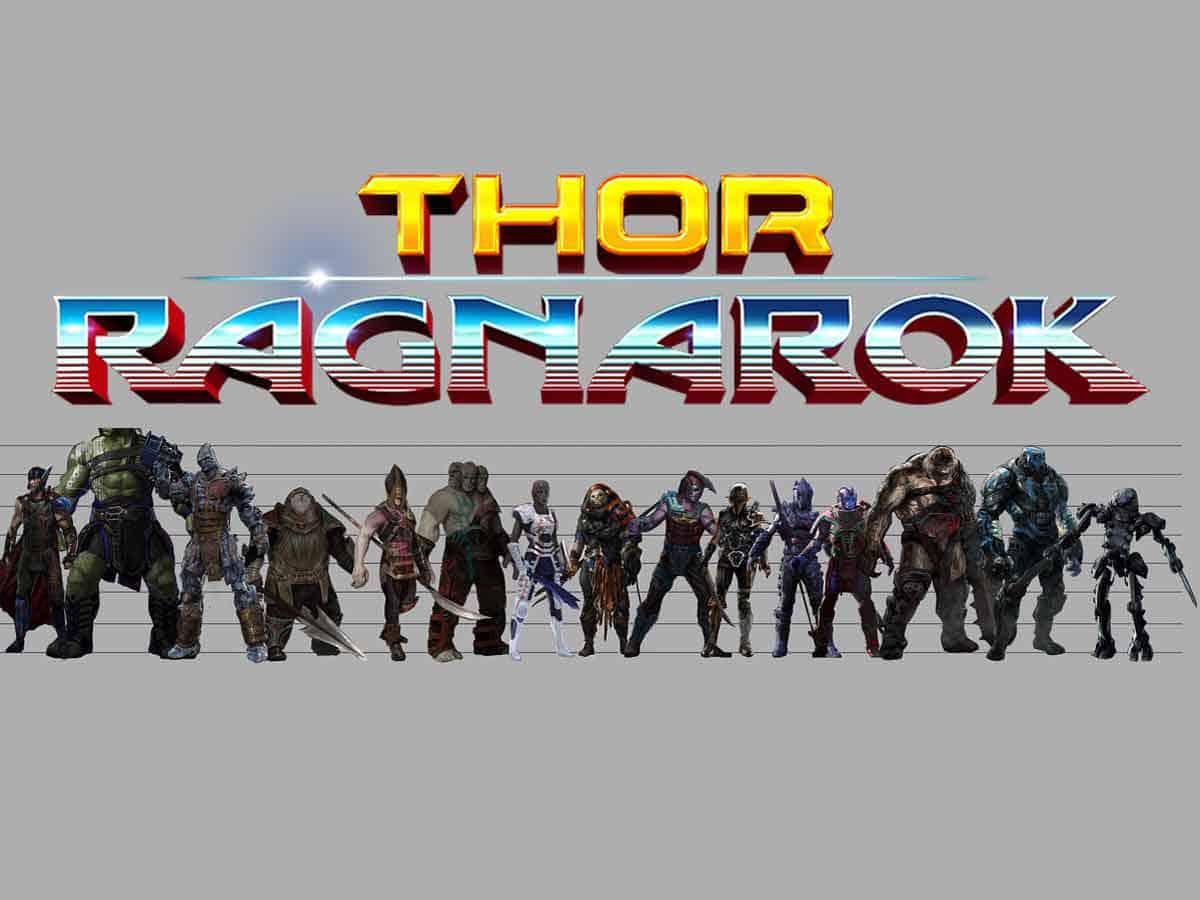 thor: ragnarok revela el aspecto de todos los gladiadores de la arena