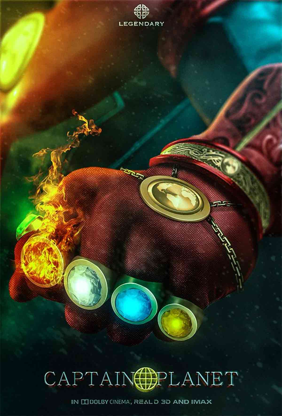 capitán planeta obtiene un "fan póster" al estilo actual