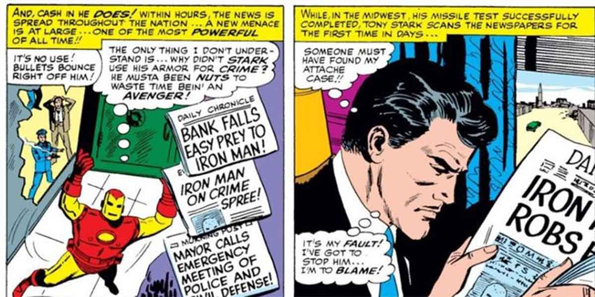 ¿Por qué Iron Man empezó a robar bancos? ¿por qué iron man empezó a robar bancos?