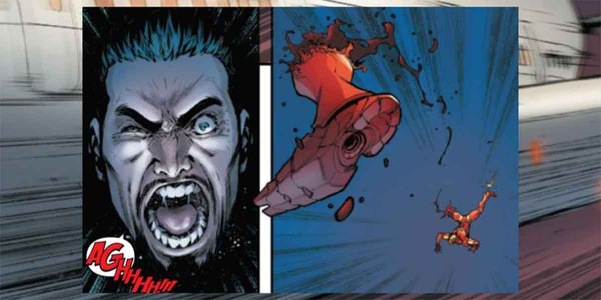 iron man sufre una herida extremadamente grave