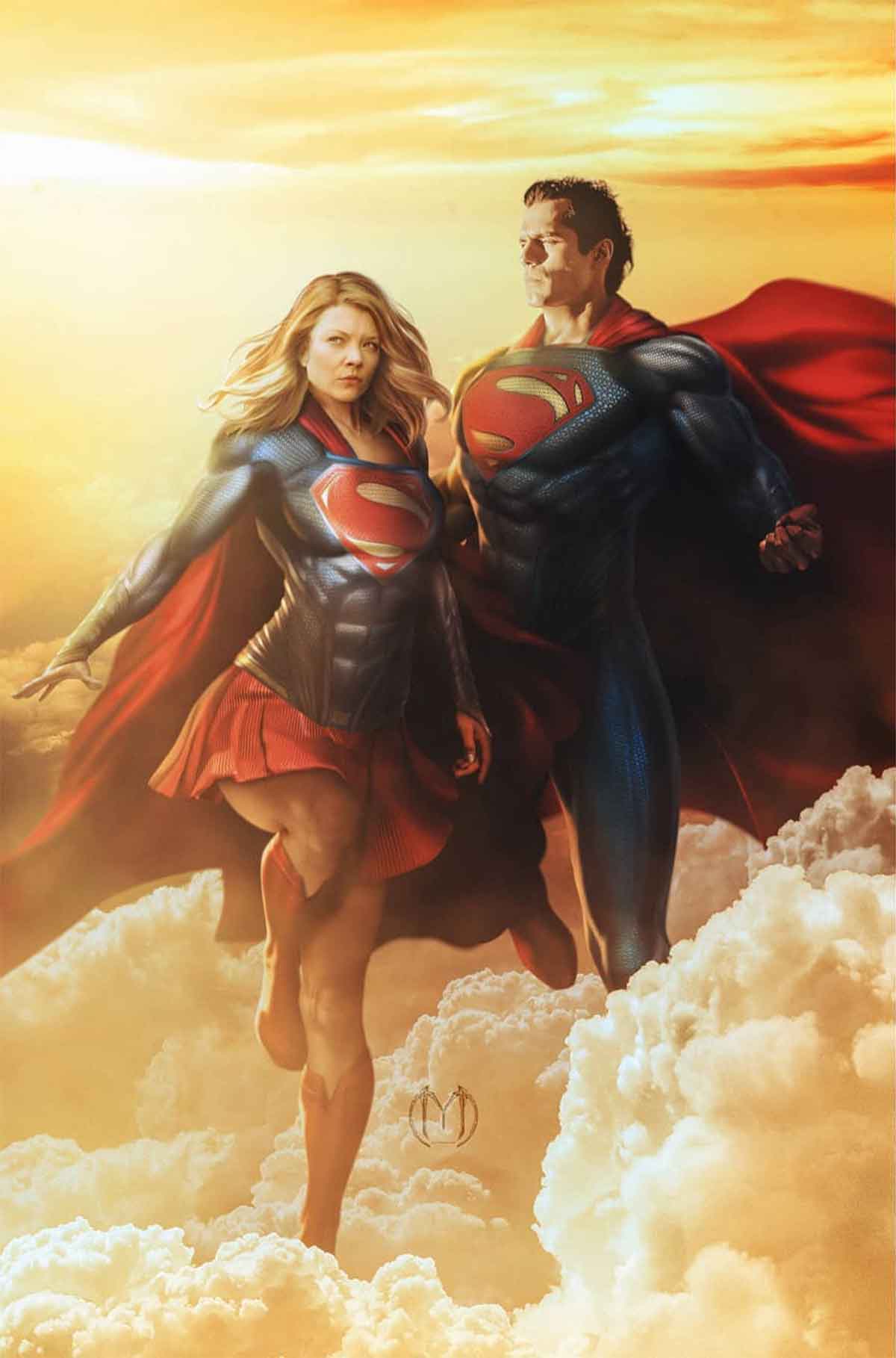 espectacular fan art de natalie dormer como supergirl