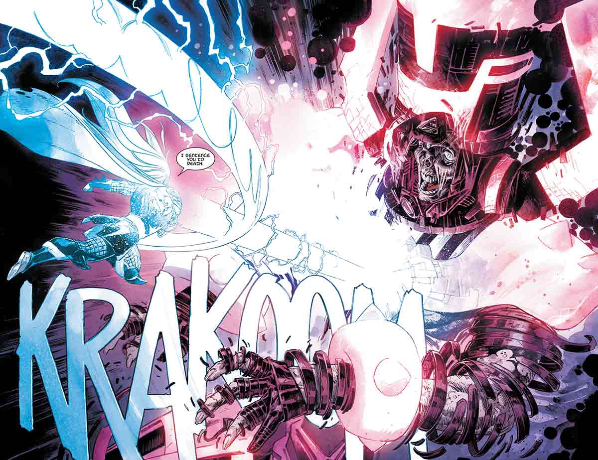 thor destroza a galactus en una épica batalla