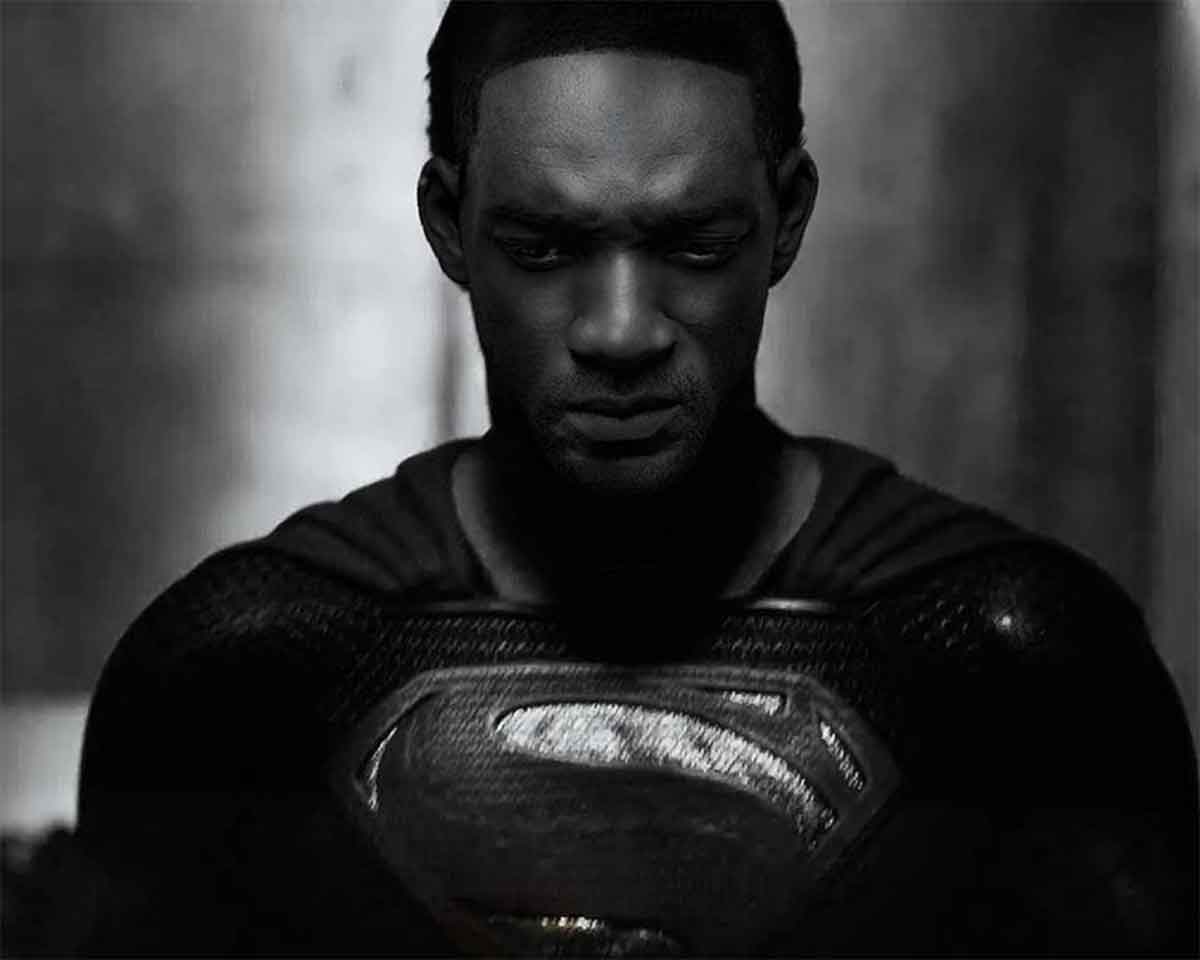 espectacular fan art de will smith como superman