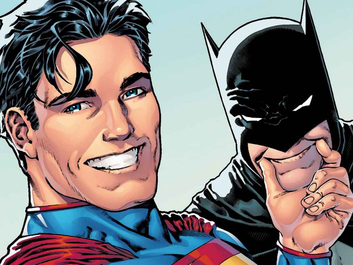 superman demuestra que sabe hacer reír a batman