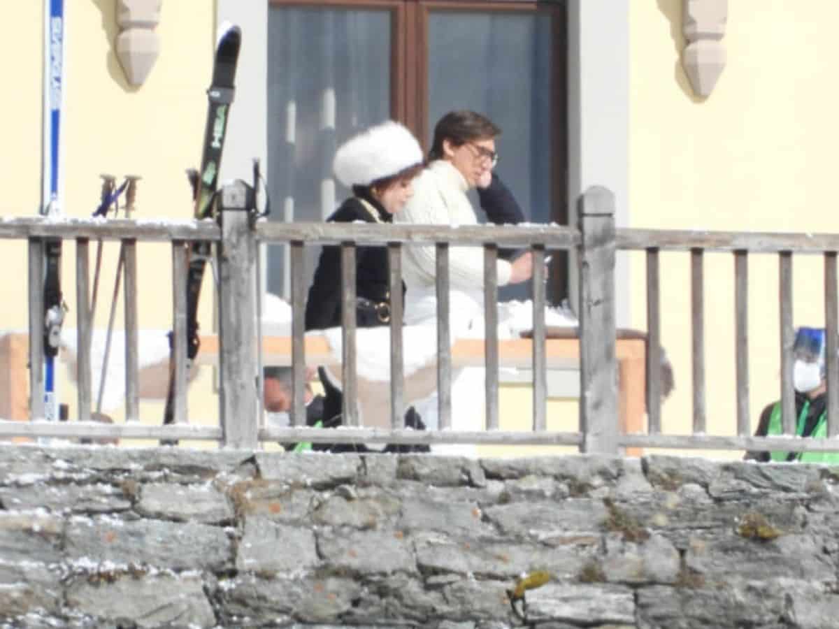 se filtra foto del set de grabación de la casa gucci,