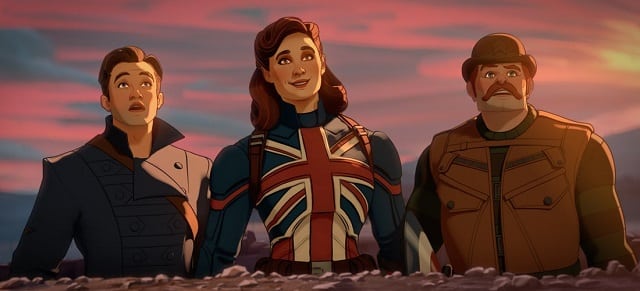 Peggy Carter junto a Bucky