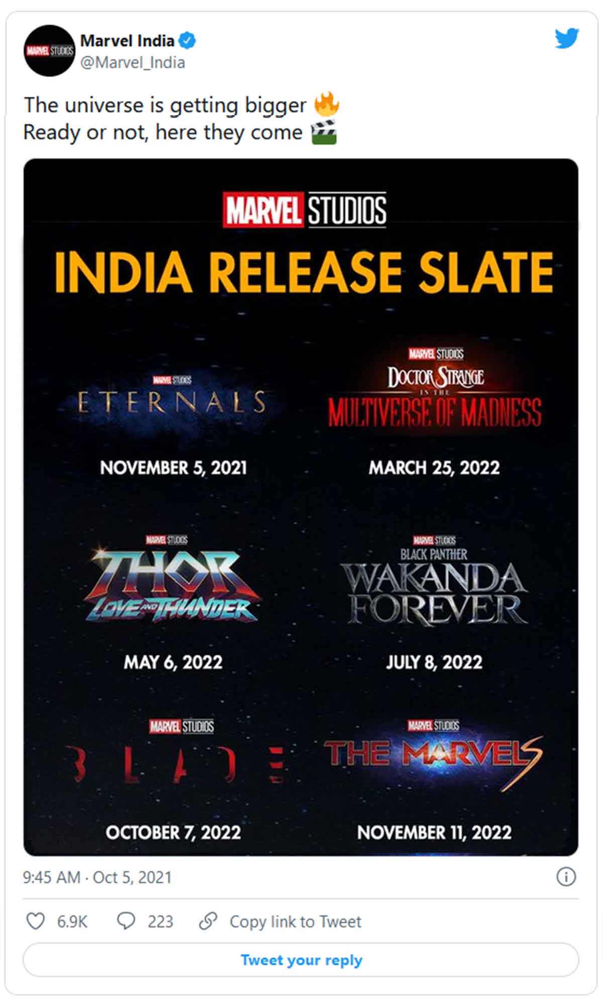 marvel studios fechas de estreno