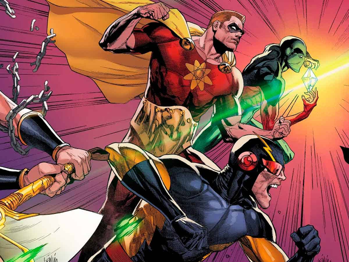 reseña marvel heroes reborn nº 4. la amazona desatada y el conjunto en torno a una mesa