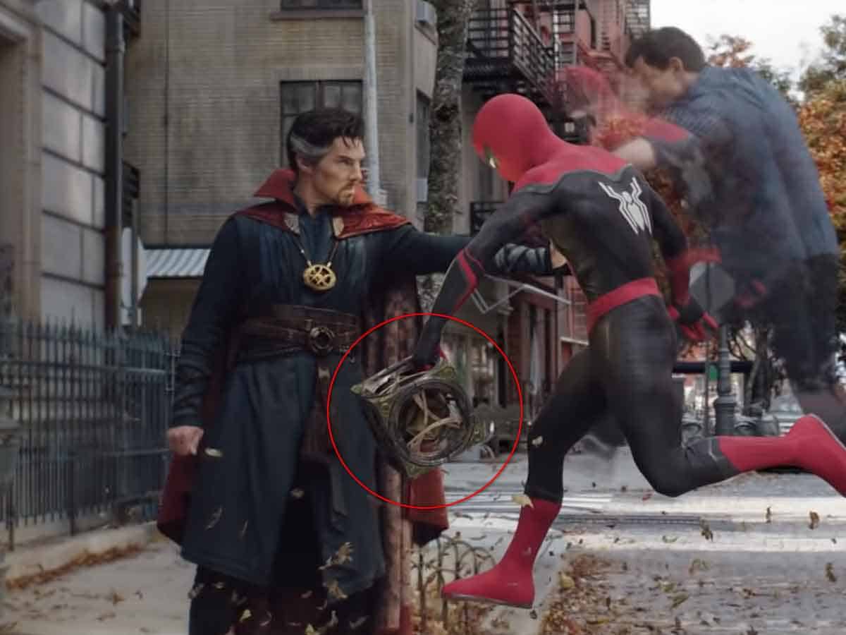 caja del doctor strange en spider-man: sin camino a casa