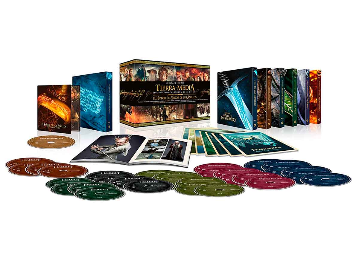 pack tierra media (el hobbit y el señor de los anillos) - edición coleccionista 4k uhd + blu-ray [blu-ray]