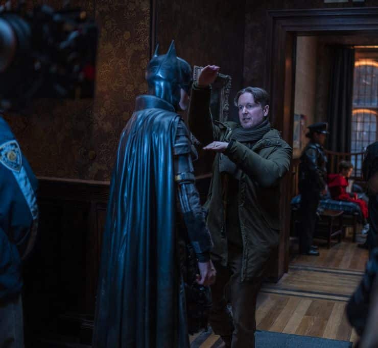 matt reeves dirigiendo a robert pattinson en the batman
