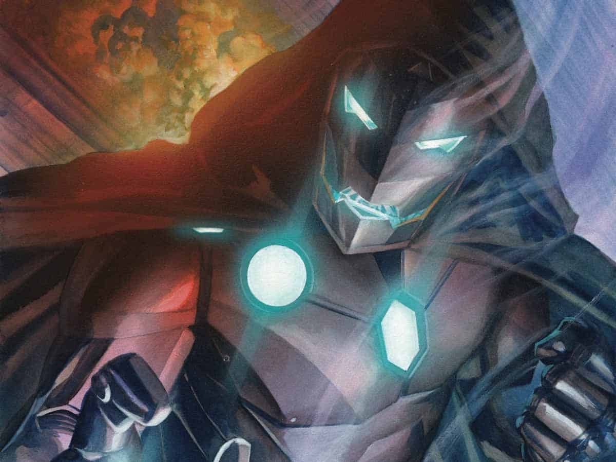 reseña marvel now! deluxe invencible iron man tomo 3: victor von muerte. la redención de una armadura de color gris