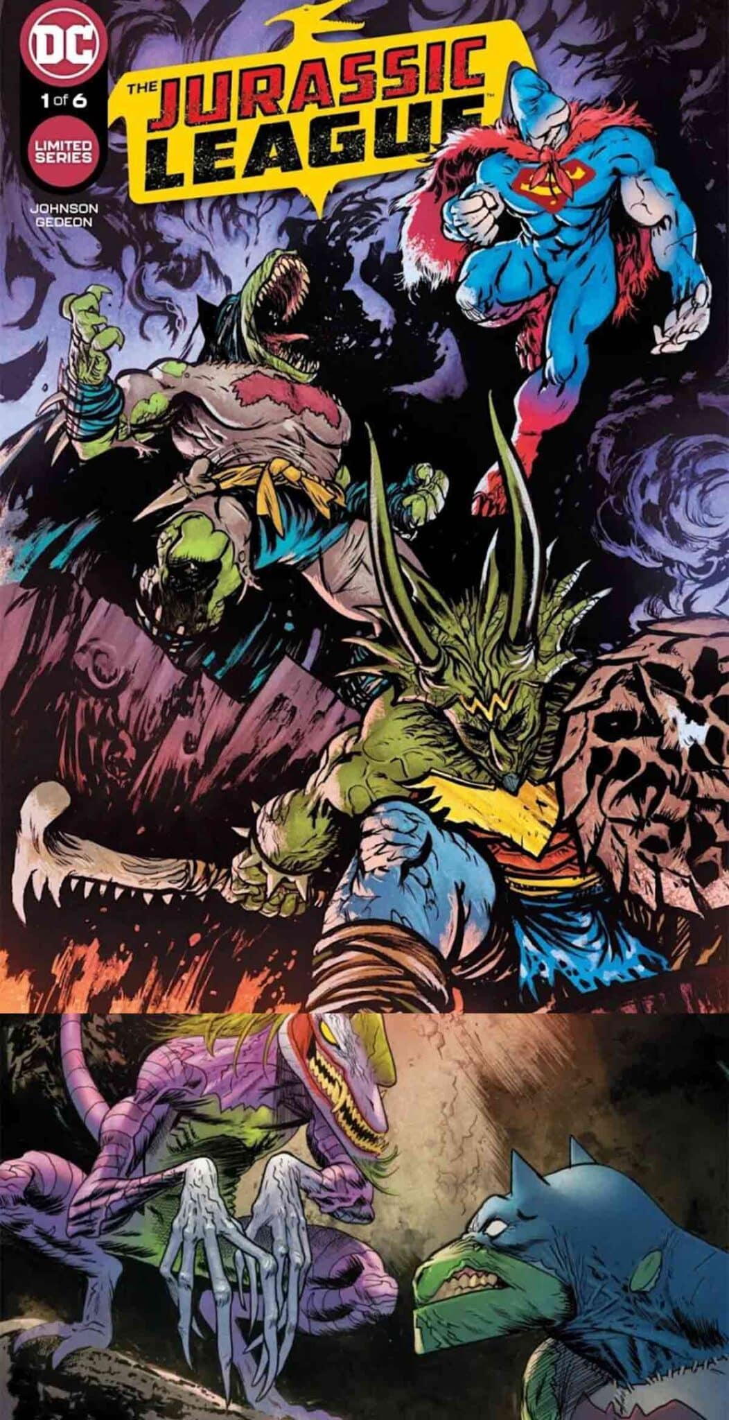 Liga de la Justicia se transforma en dinosaurios DC Comics