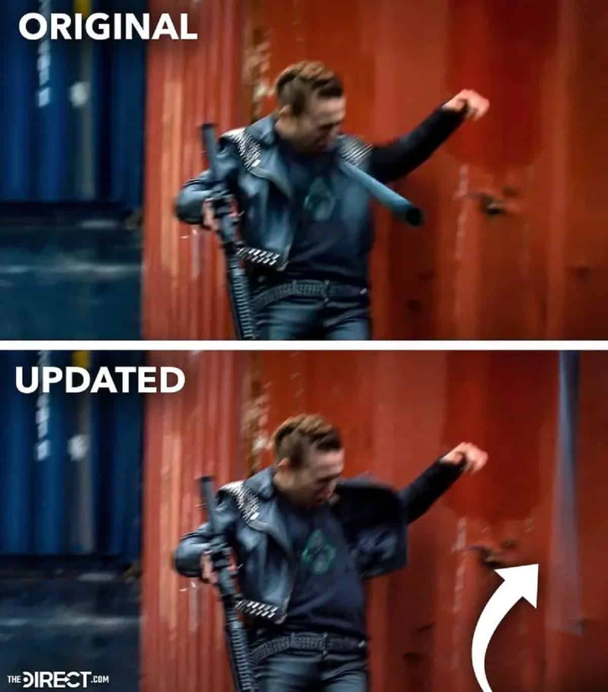 Escena editada en la serie de Marvel (Disney+)