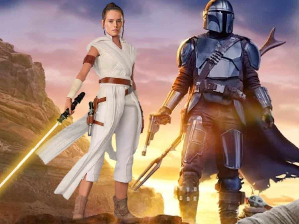 rey y the mandalorian (star wars)