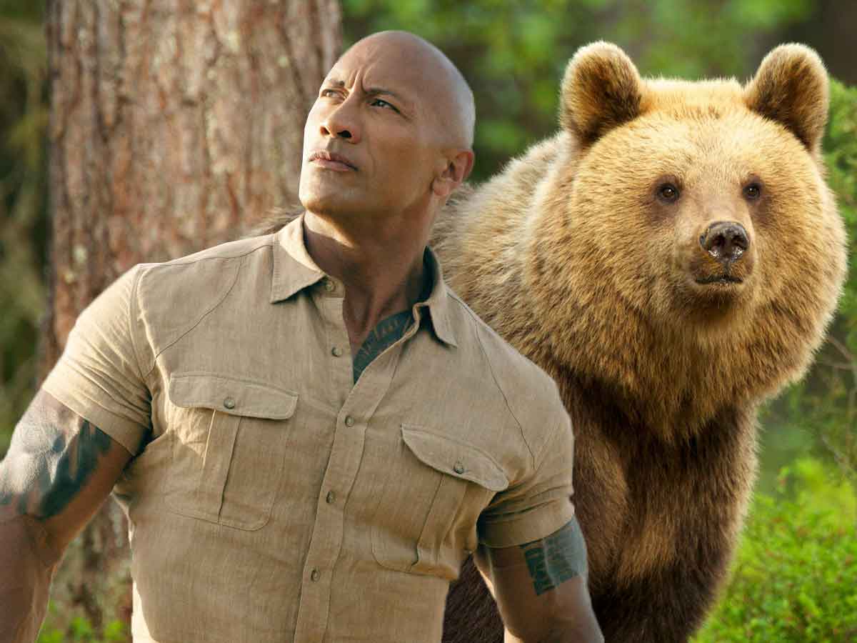 dwayne johnson casi se pelea contra un oso real