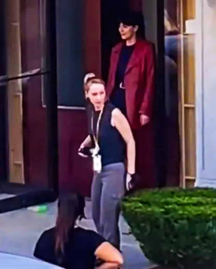 dakota johnson en el rodaje de madame web