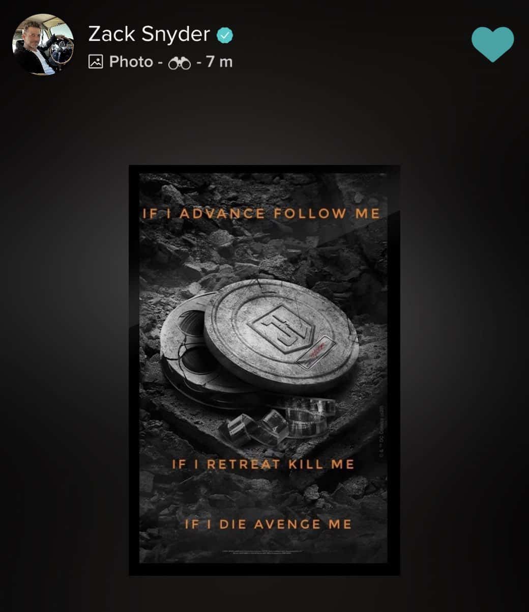 publicacion de Zack Snyder Vero