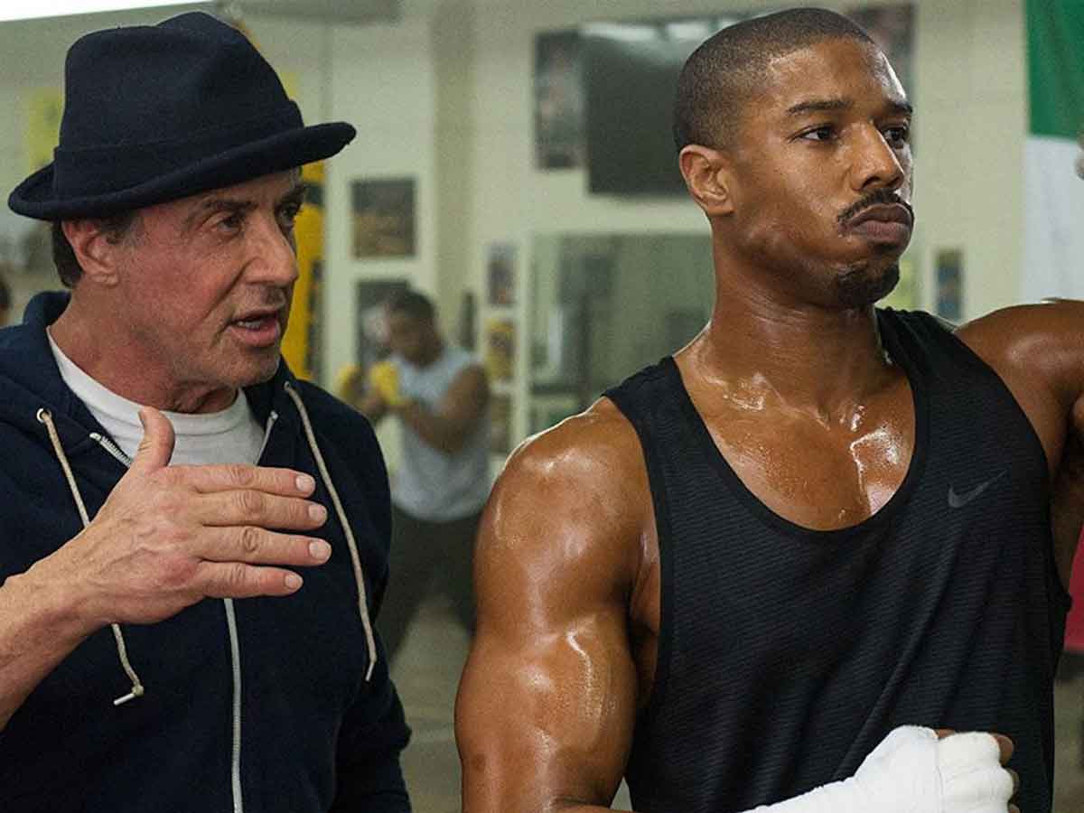 Michael B Jordan reacciona a que Sylvester Stallone no esté en Creed III michael b jordan sylvester stallone creed iii