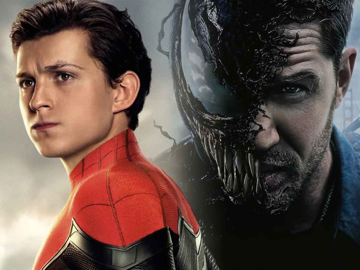spider-man de tom holland y venom de tom hardy