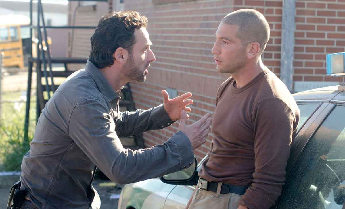 Rick Grimes (Andrew Lincoln), sin embargo, Shane Walsh (Jon Bernthal)