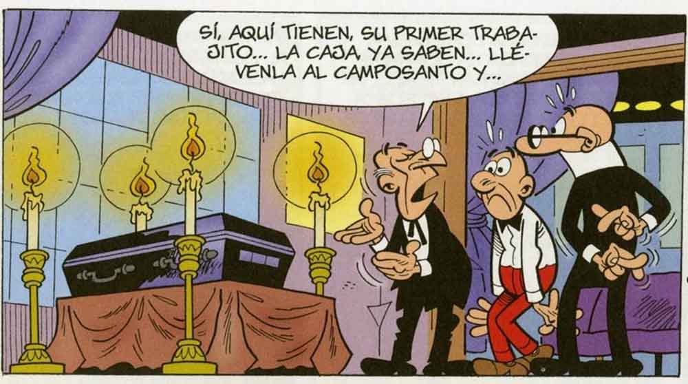 el humor, en ocasiones negro, de mortadelo y filemón