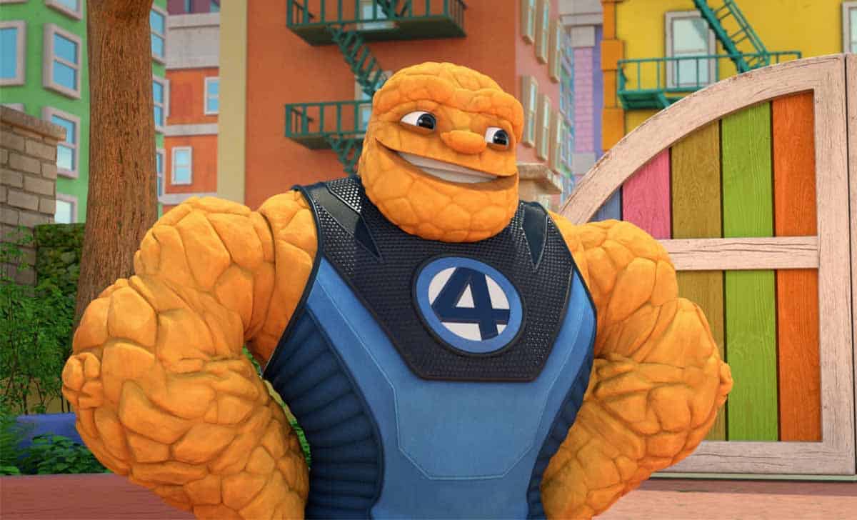 la cosa se une a spidey y sus amigos