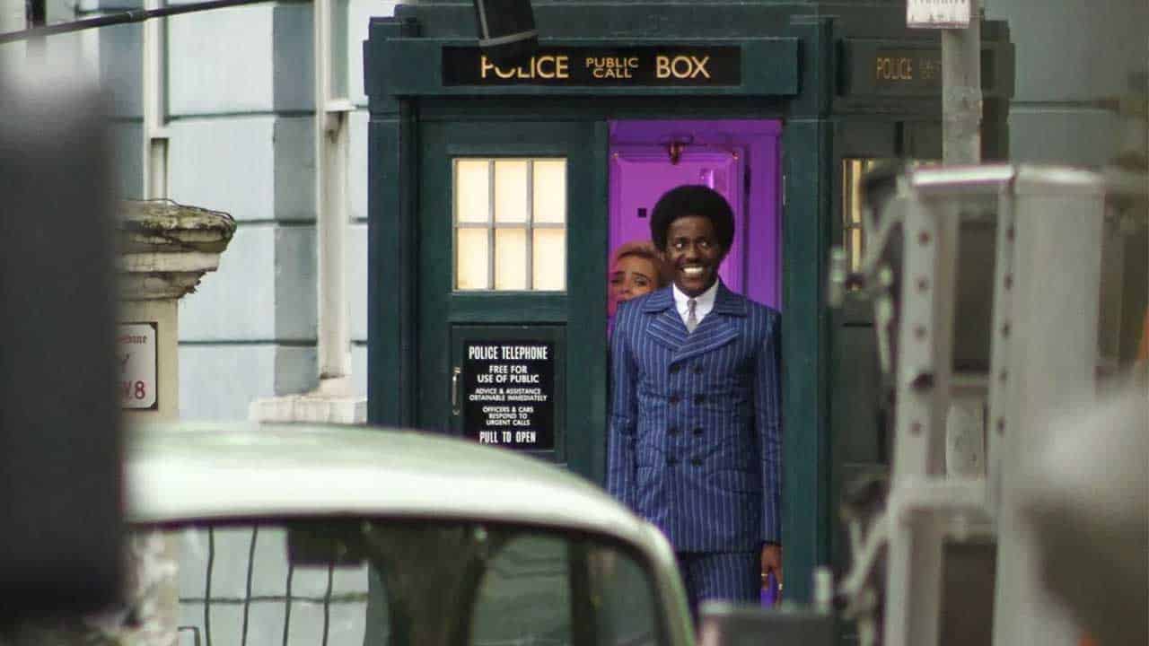 Los dos protagonistas de Doctor Who en el rodaje