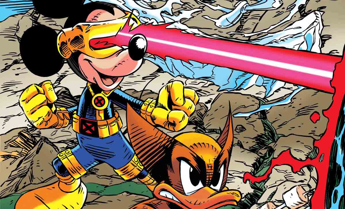 mickey y donald como los x-men