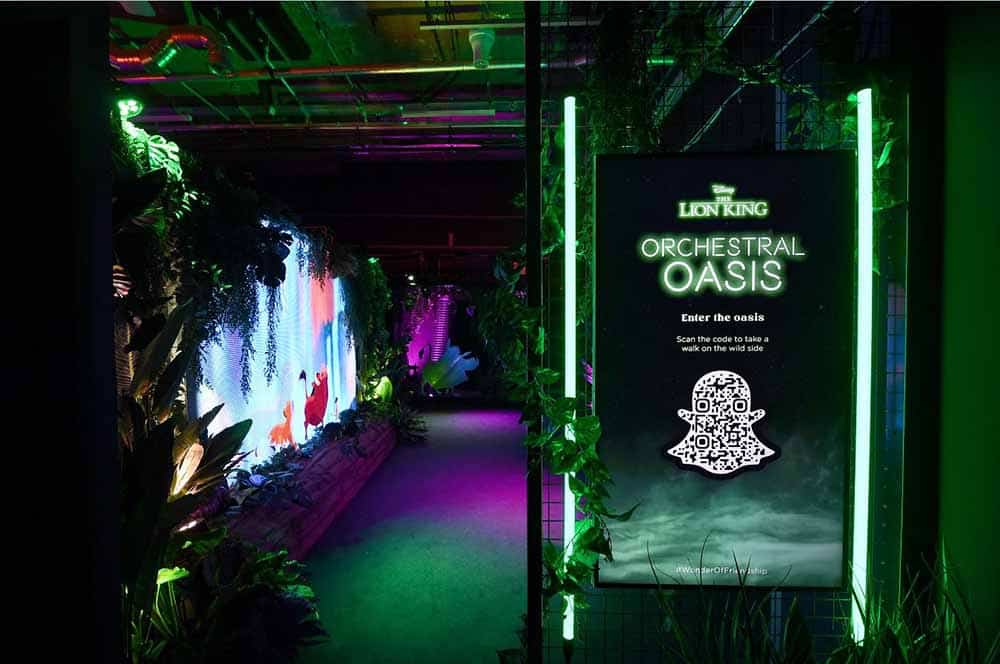 otra parte de la exposición inmersiva de disney