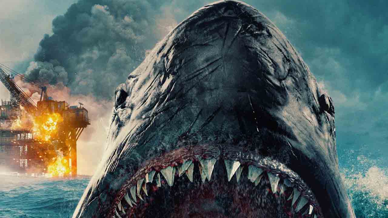 poster parcial de tiburón negro