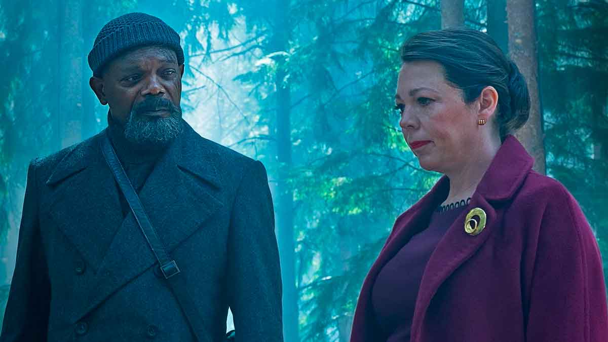 samuel l jackson y olivia colman en invasión secreta