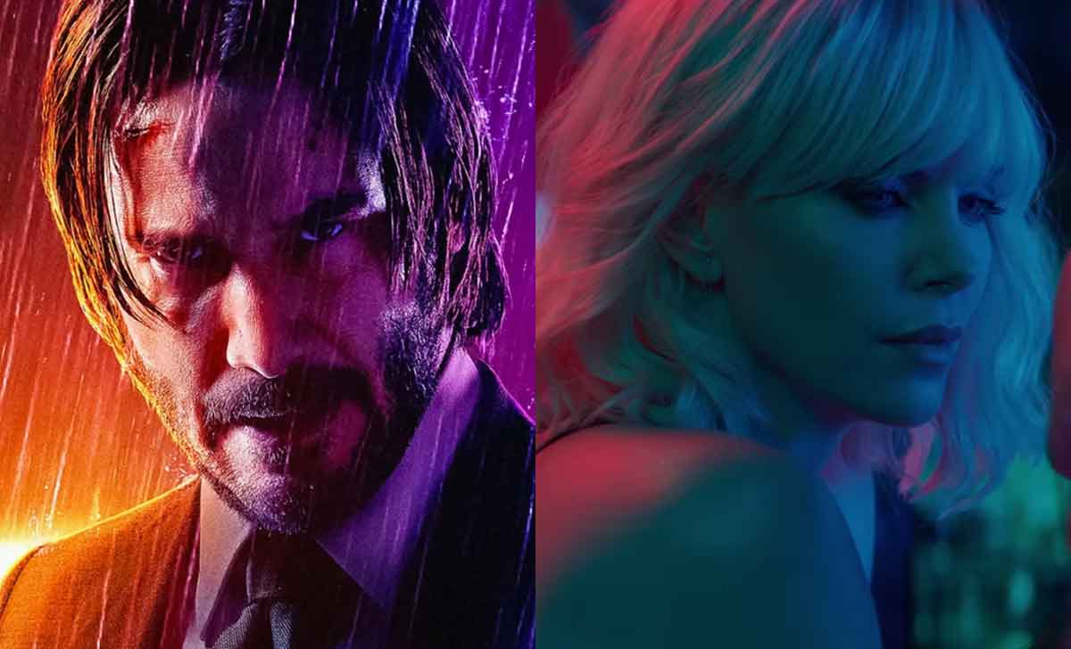 Keanu Reeves y Charlize Theron