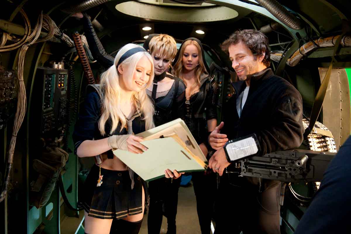 zack snyder durante el rodaje de sucker punch 