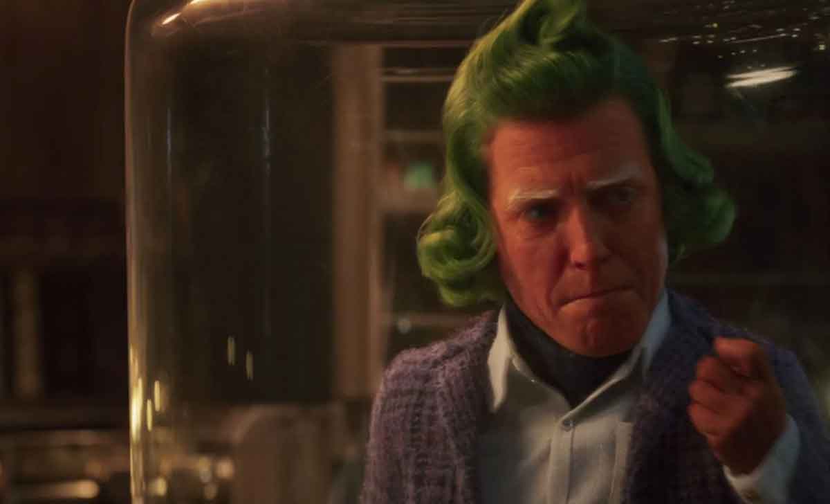 hugh grant como oompa loompa en wonka