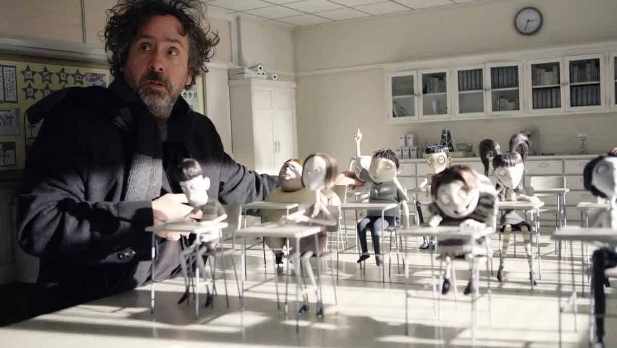 tim burton trabajando frankenweenie