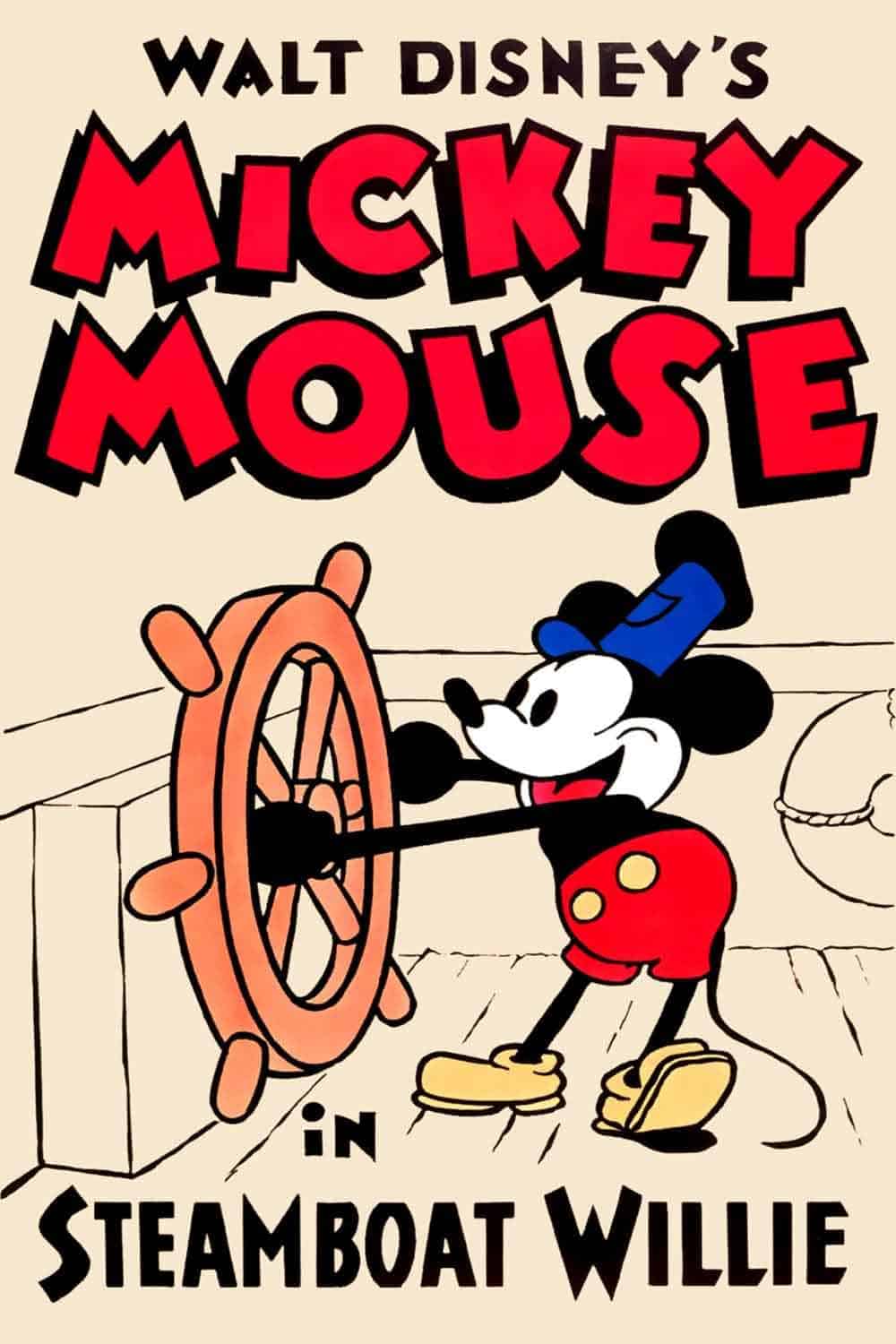 mickey mouse en steamboat willie